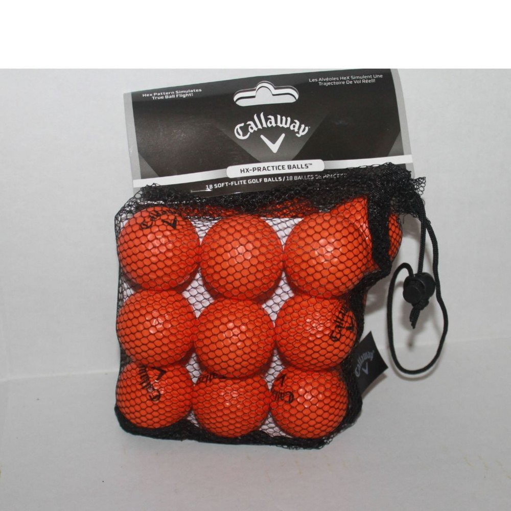Callaway HX Soft Flite Practice Golf Balls Orange 18 Pack
